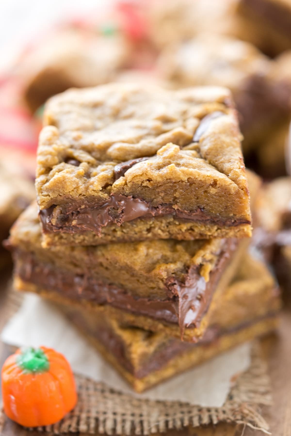 Pumpkin Nutella Cookie Bars Recipe