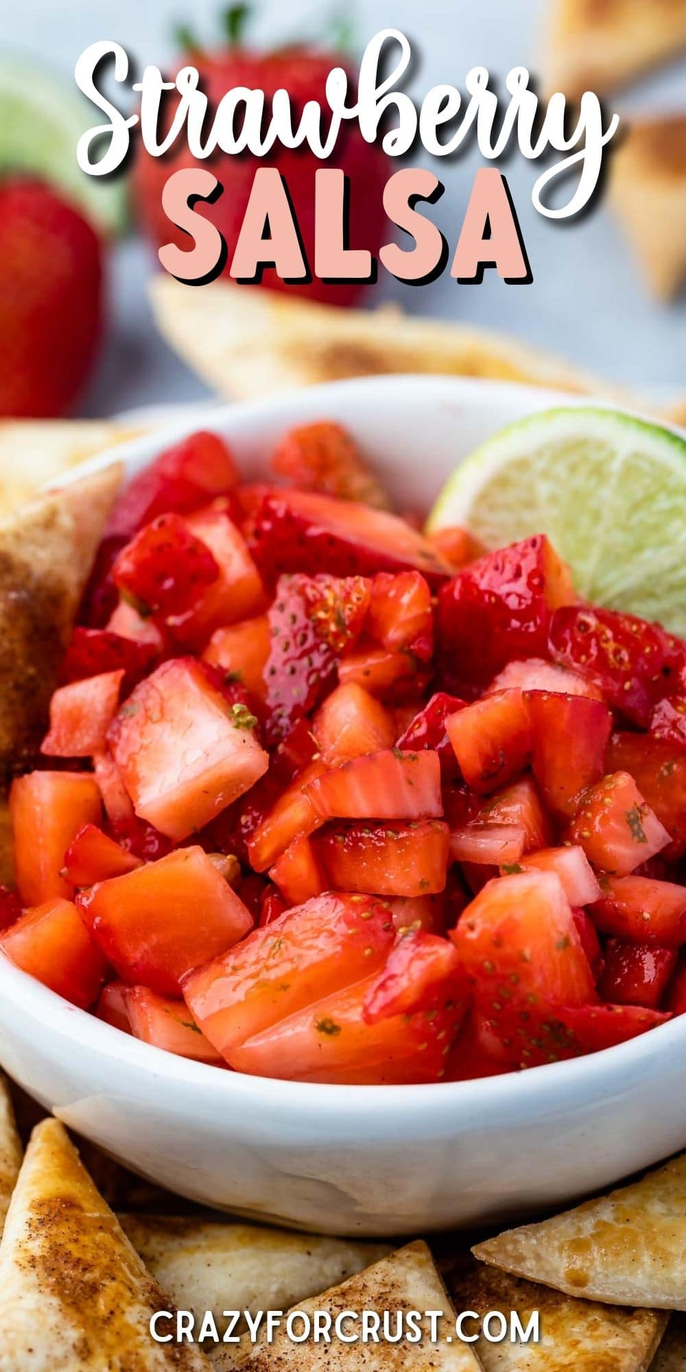 Strawberry Salsa with Pie Crust Chips