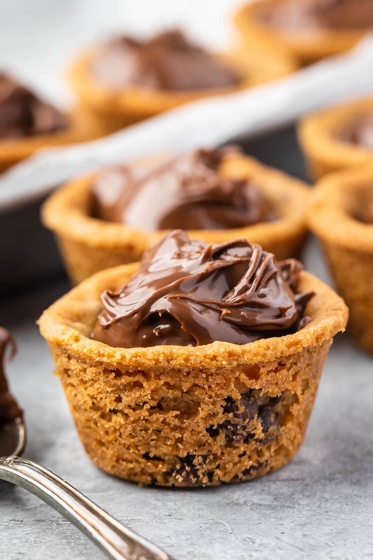 2 ingredient Nutella Cookie Cups