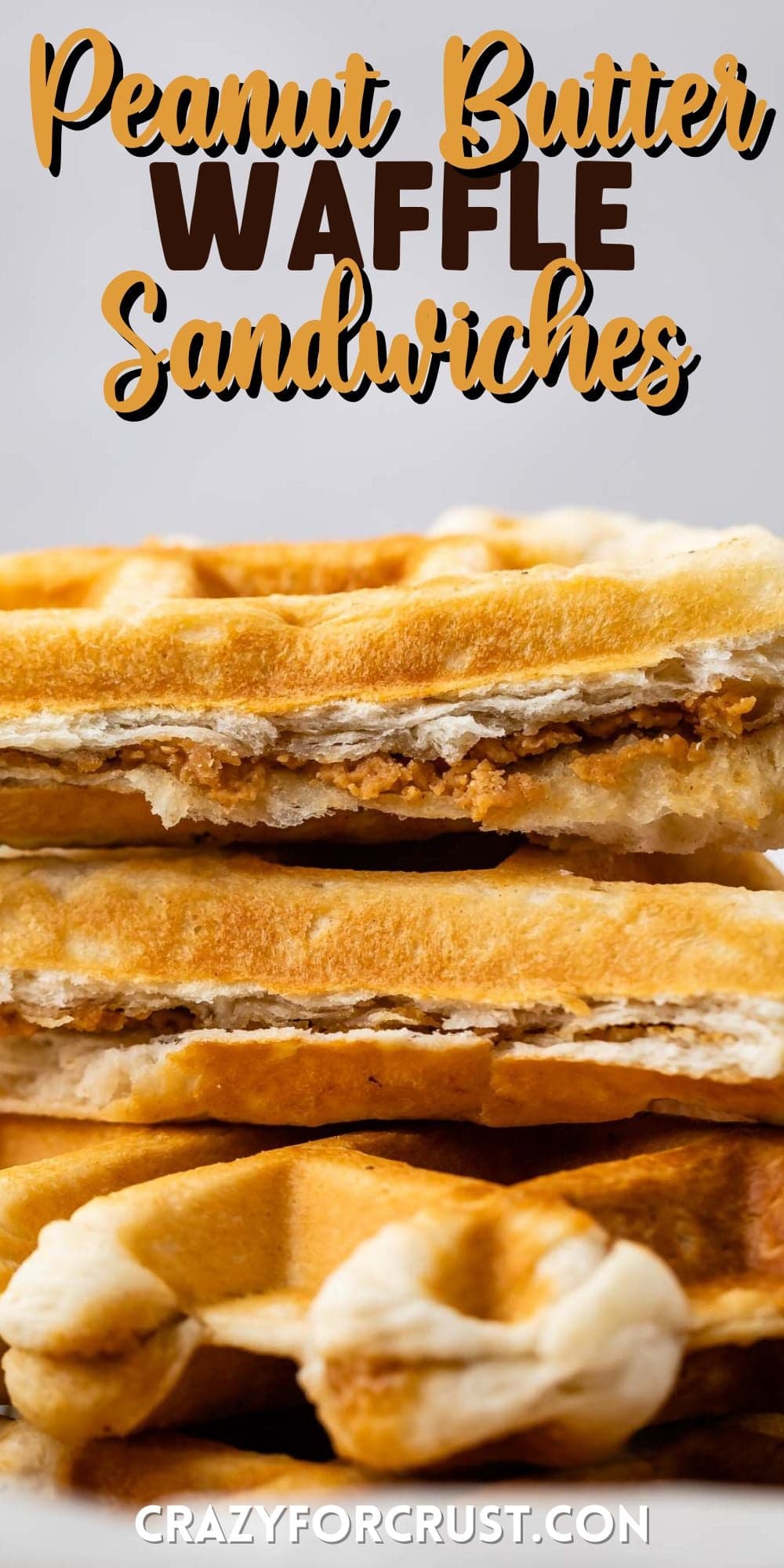 Peanut Butter Waffle Sandwich Sticks