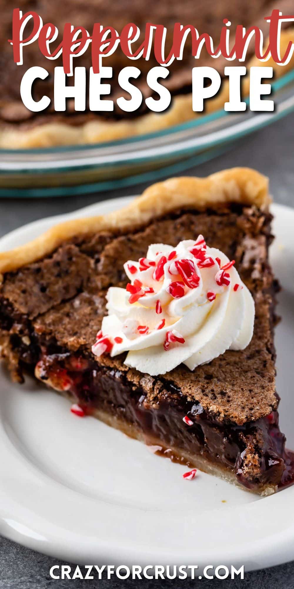 Peppermint Chocolate Chess Pie