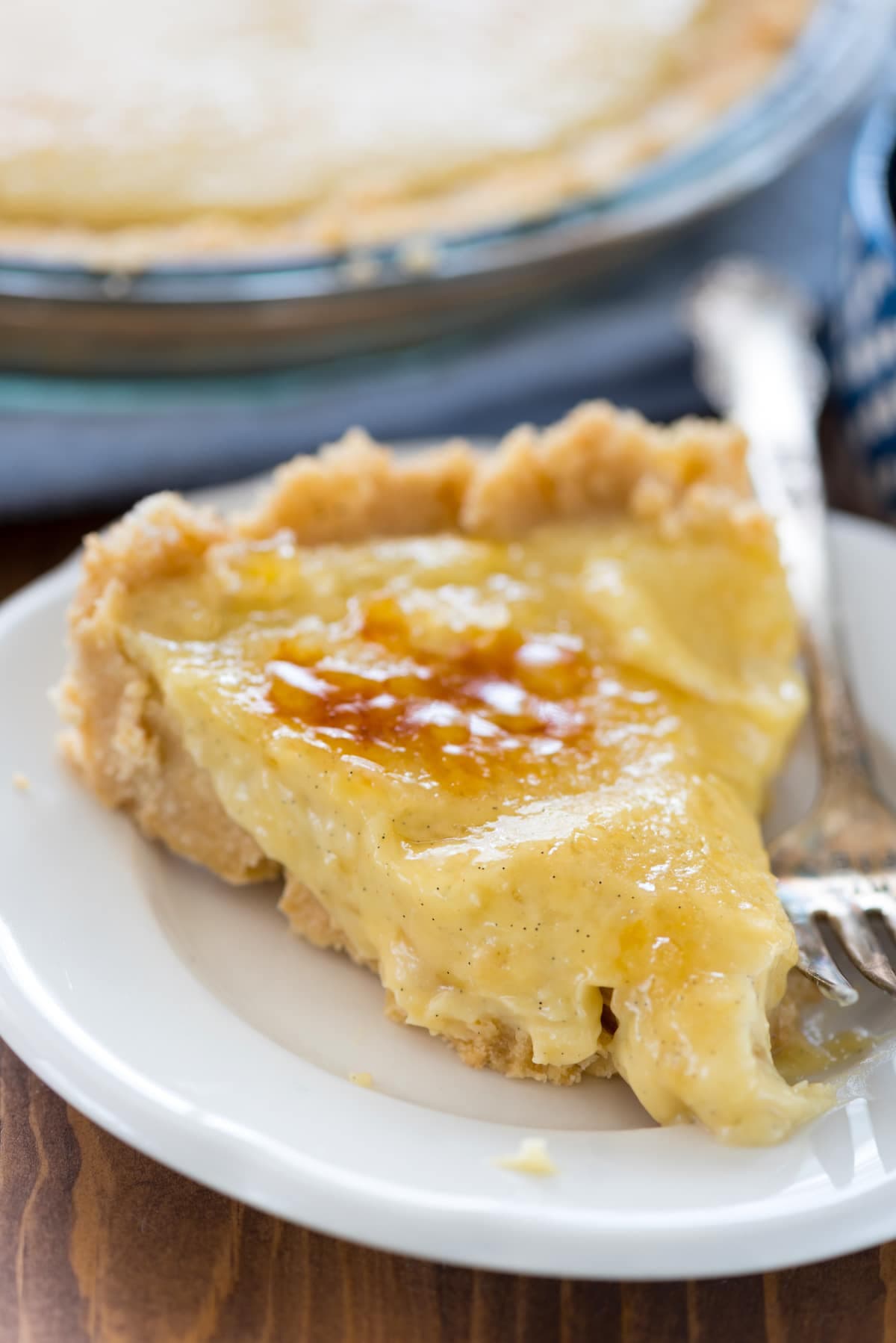 No Bake Creme Brulee Pie