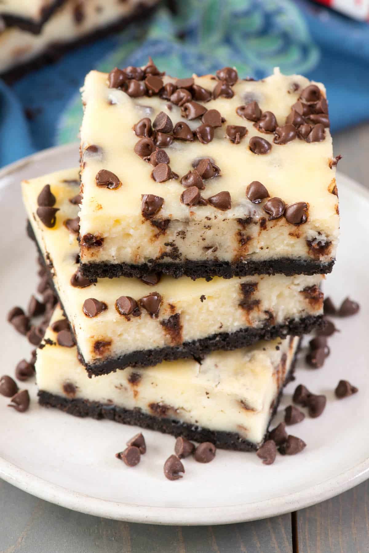 The BEST Chocolate Chip Cheesecake Bars