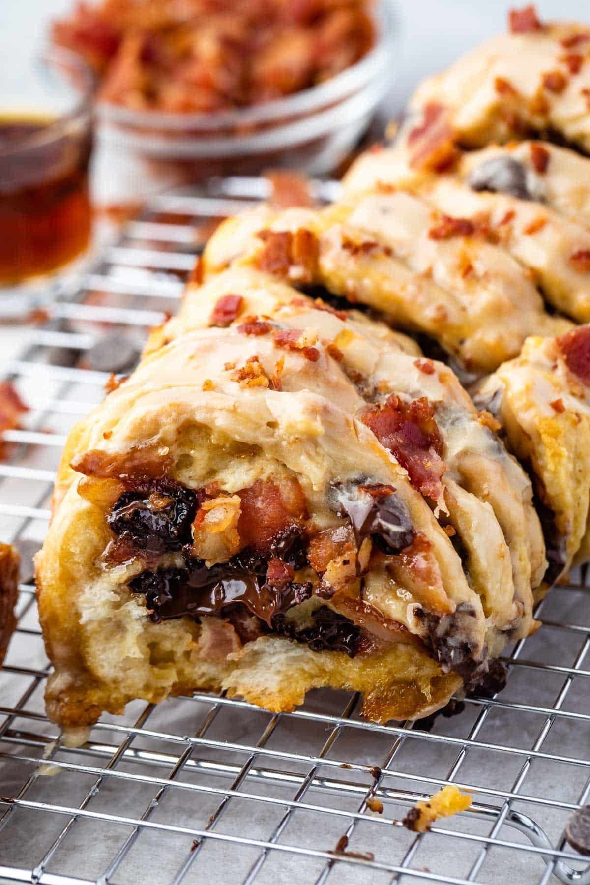 Chocolate Bacon Pull-Apart Bread