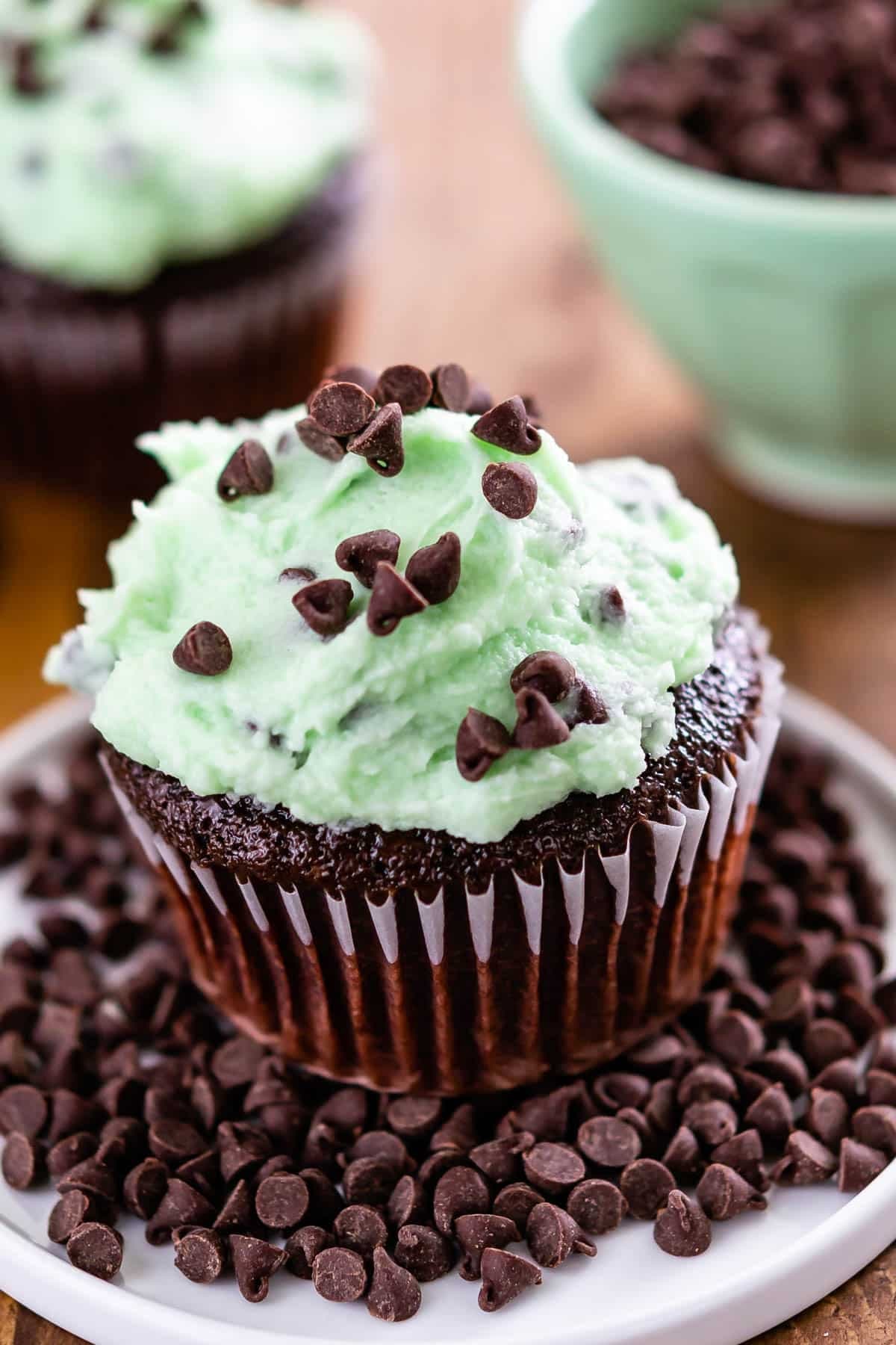 Mint Chip Ice Cream Cupcakes