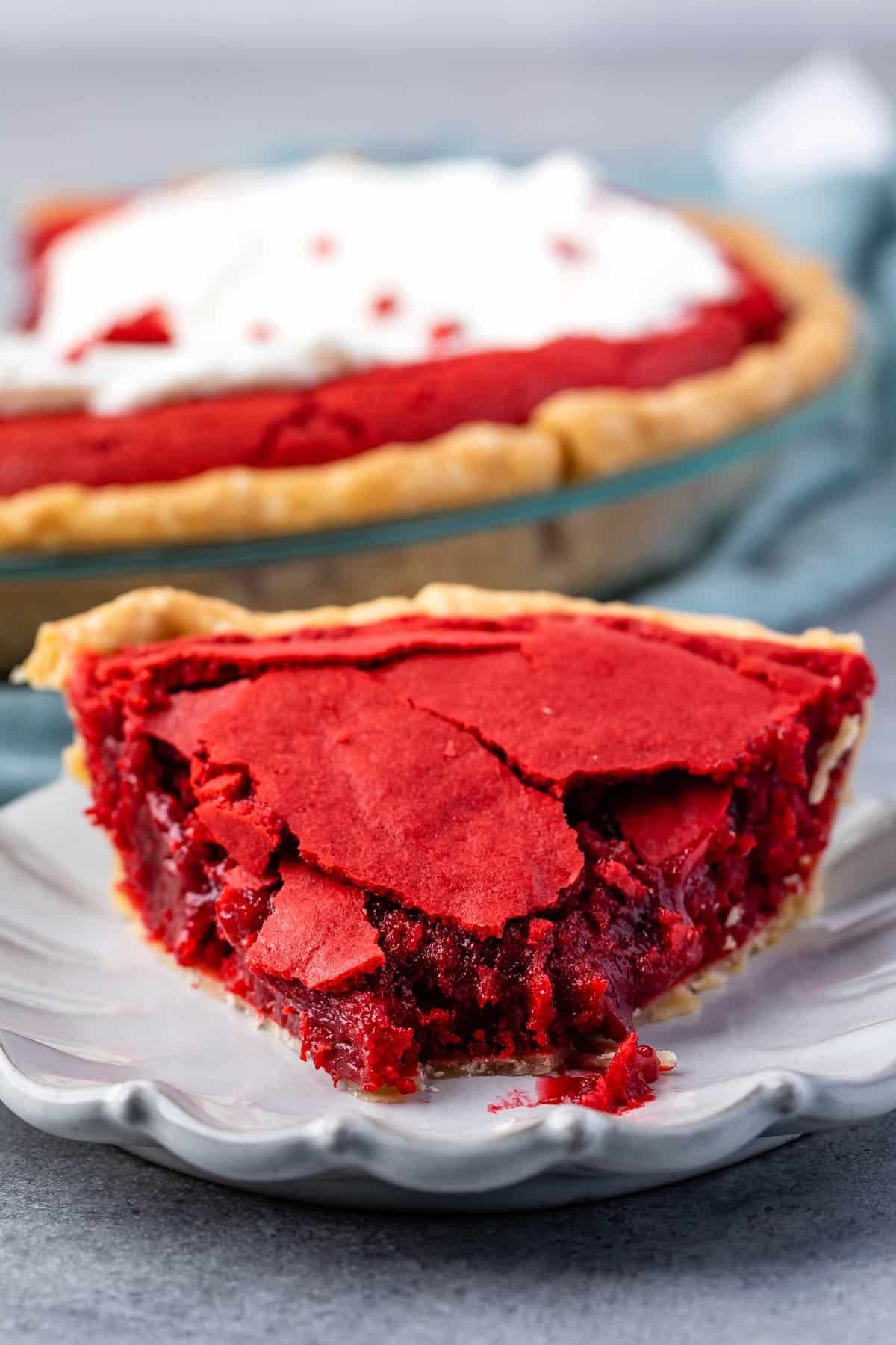 Red Velvet Brownie Pie