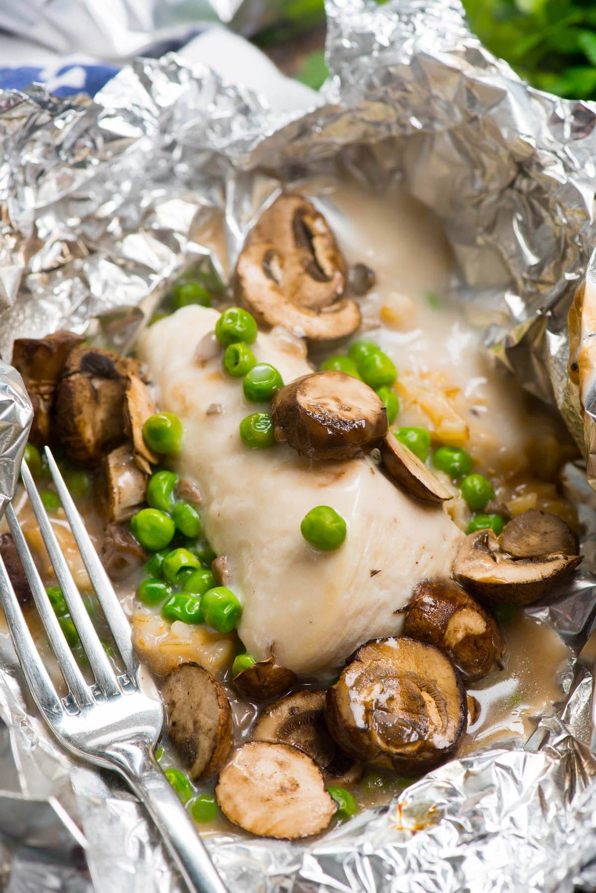 Mushroom Chicken Foil Packets Recipe