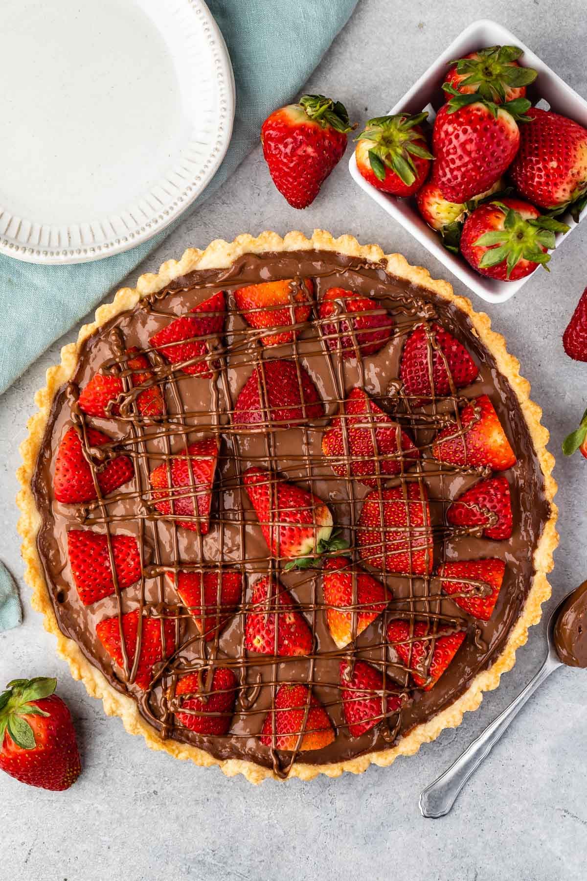 Nutella Strawberry Tart