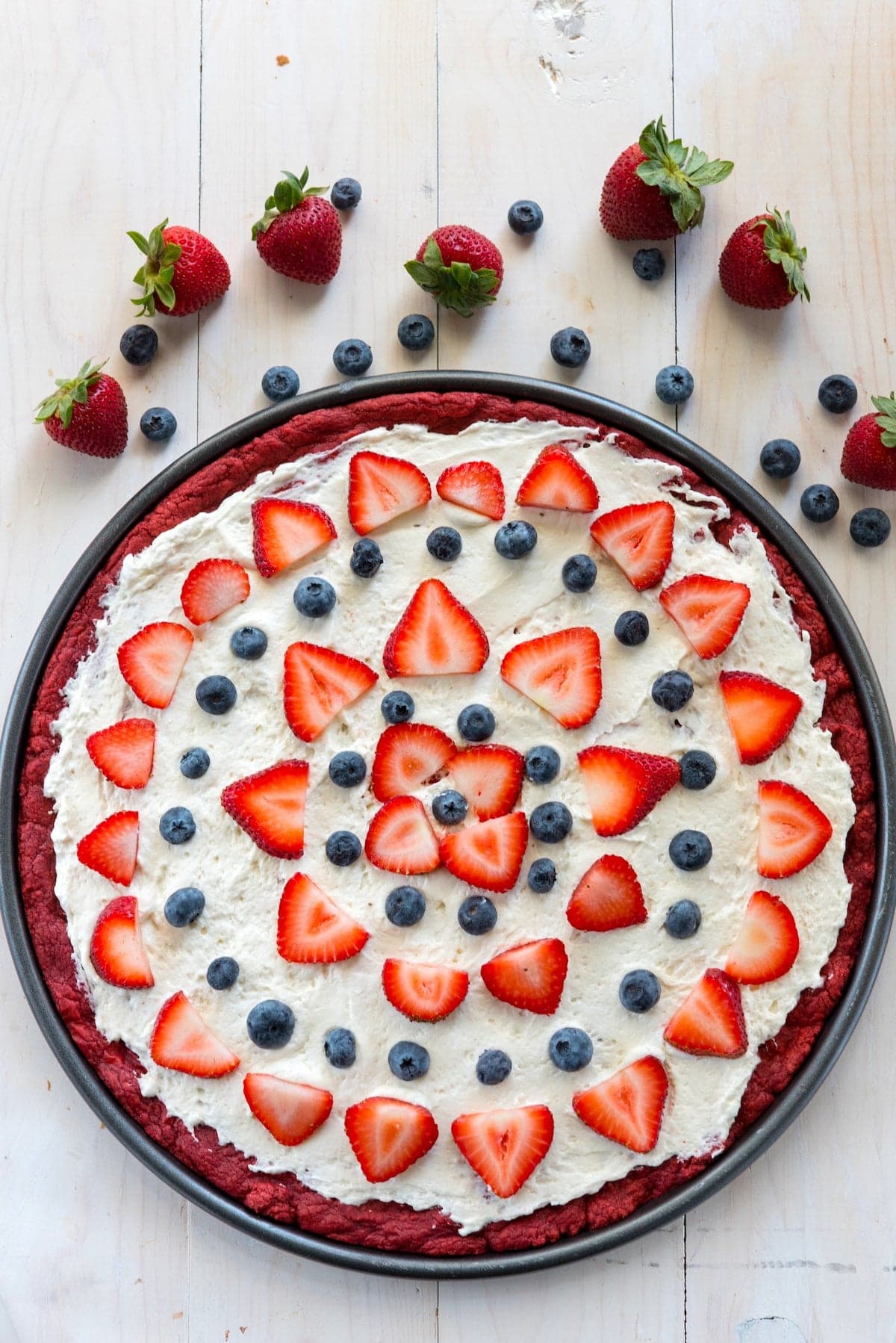 Red Velvet Fruit Pizza Recipe
