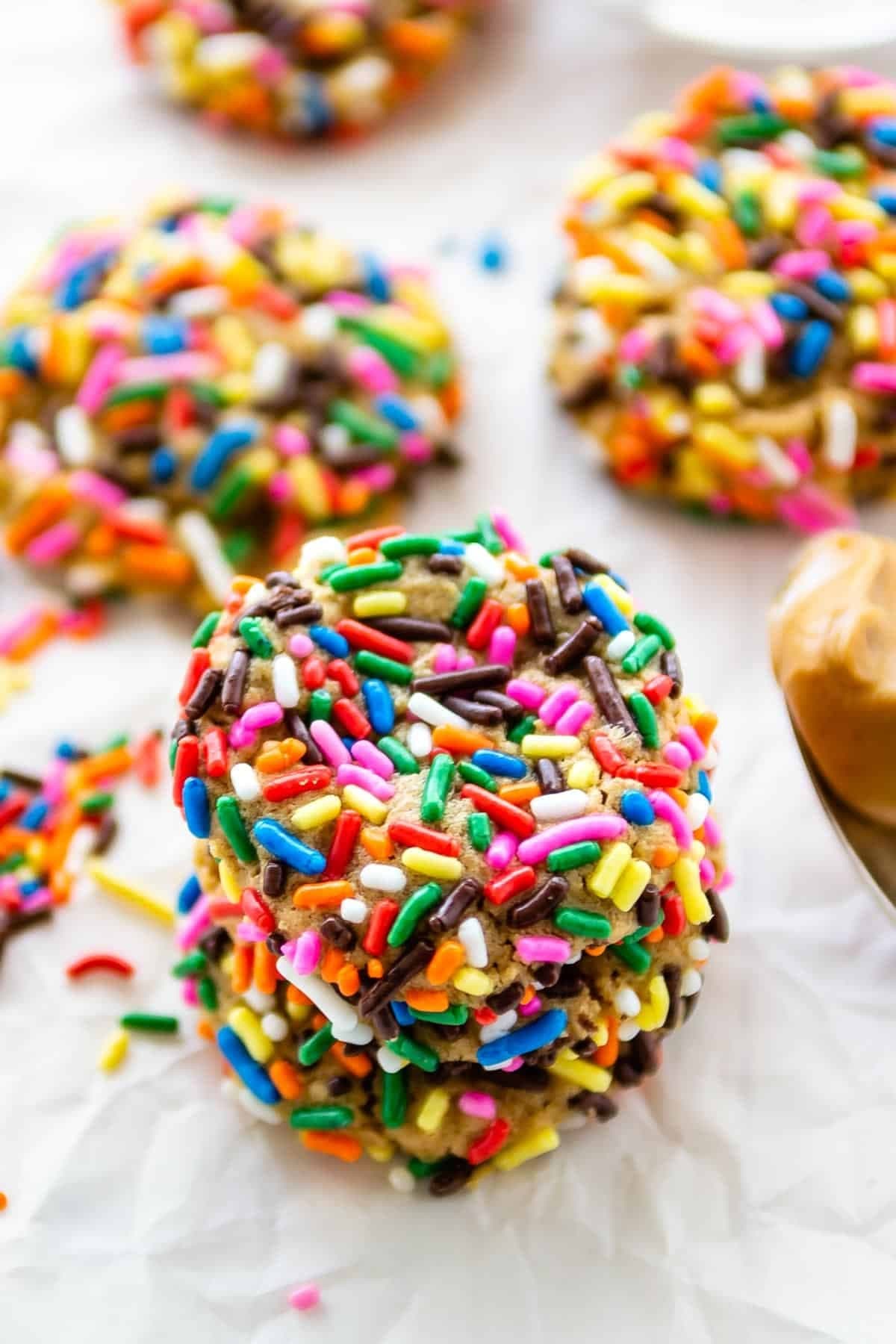 Gluten Free Peanut Butter Sprinkle Cookies Recipe
