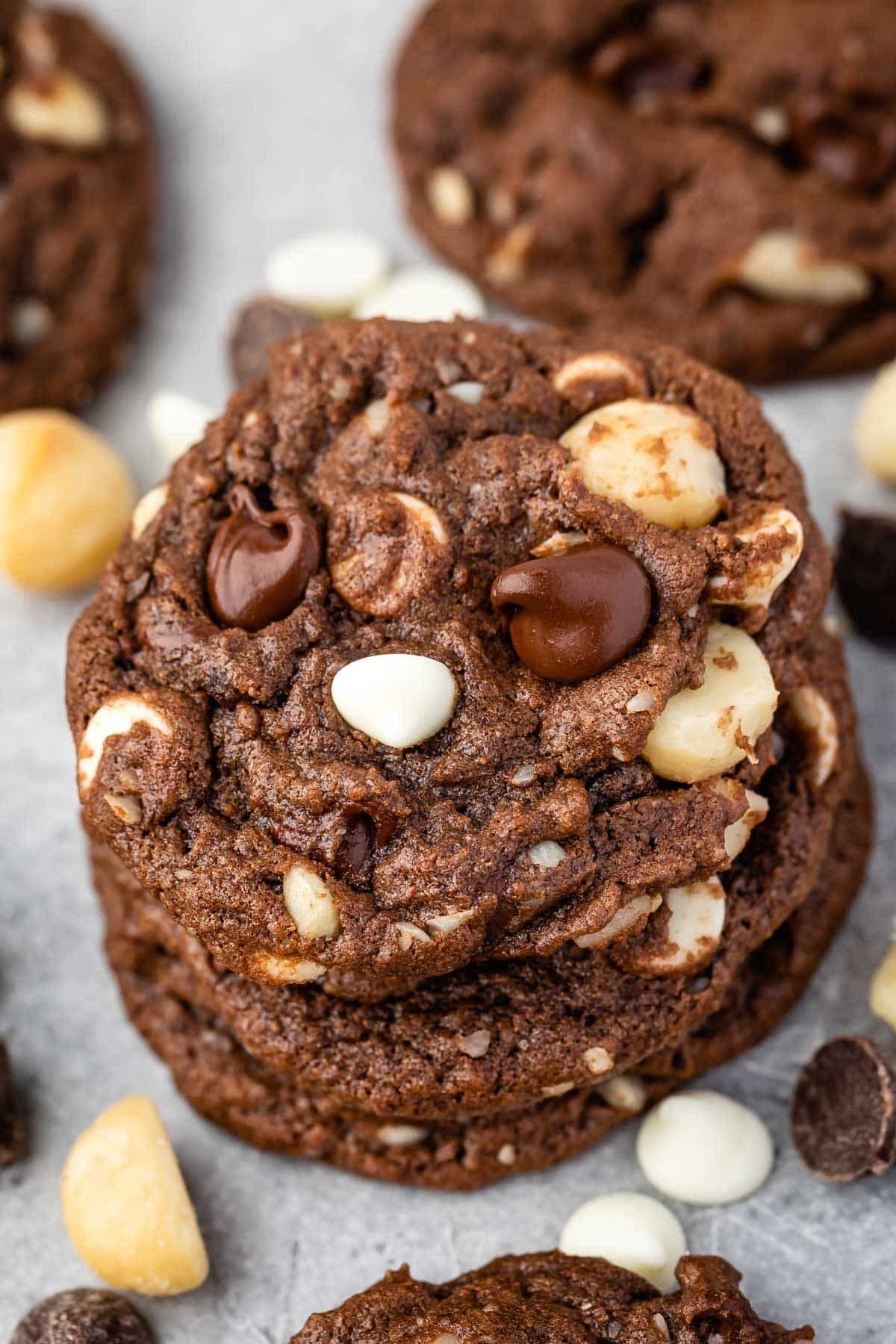 Double Chocolate Macadamia Nut Cookies