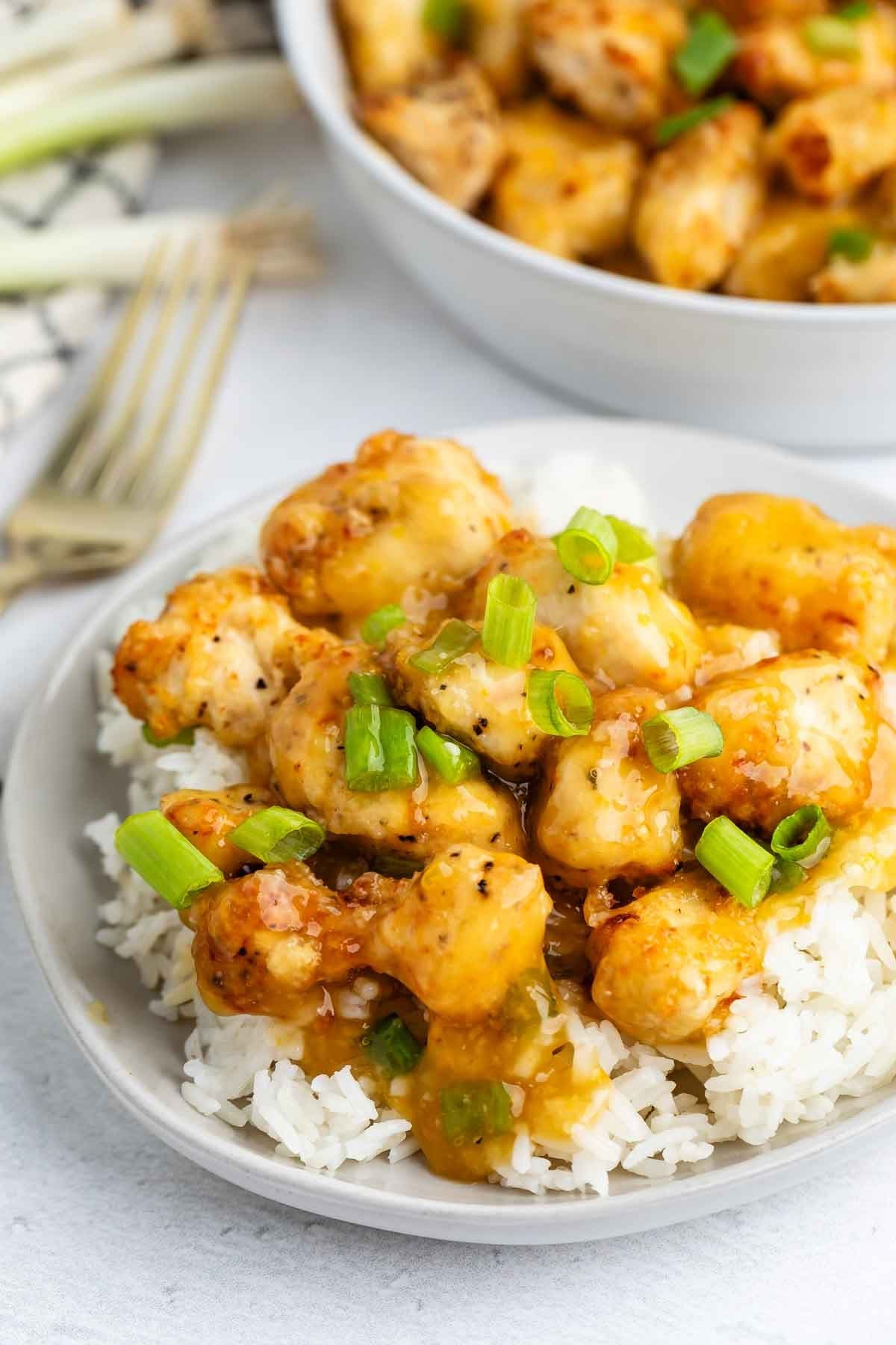Baked or Air Fryer Orange Chicken Recipe
