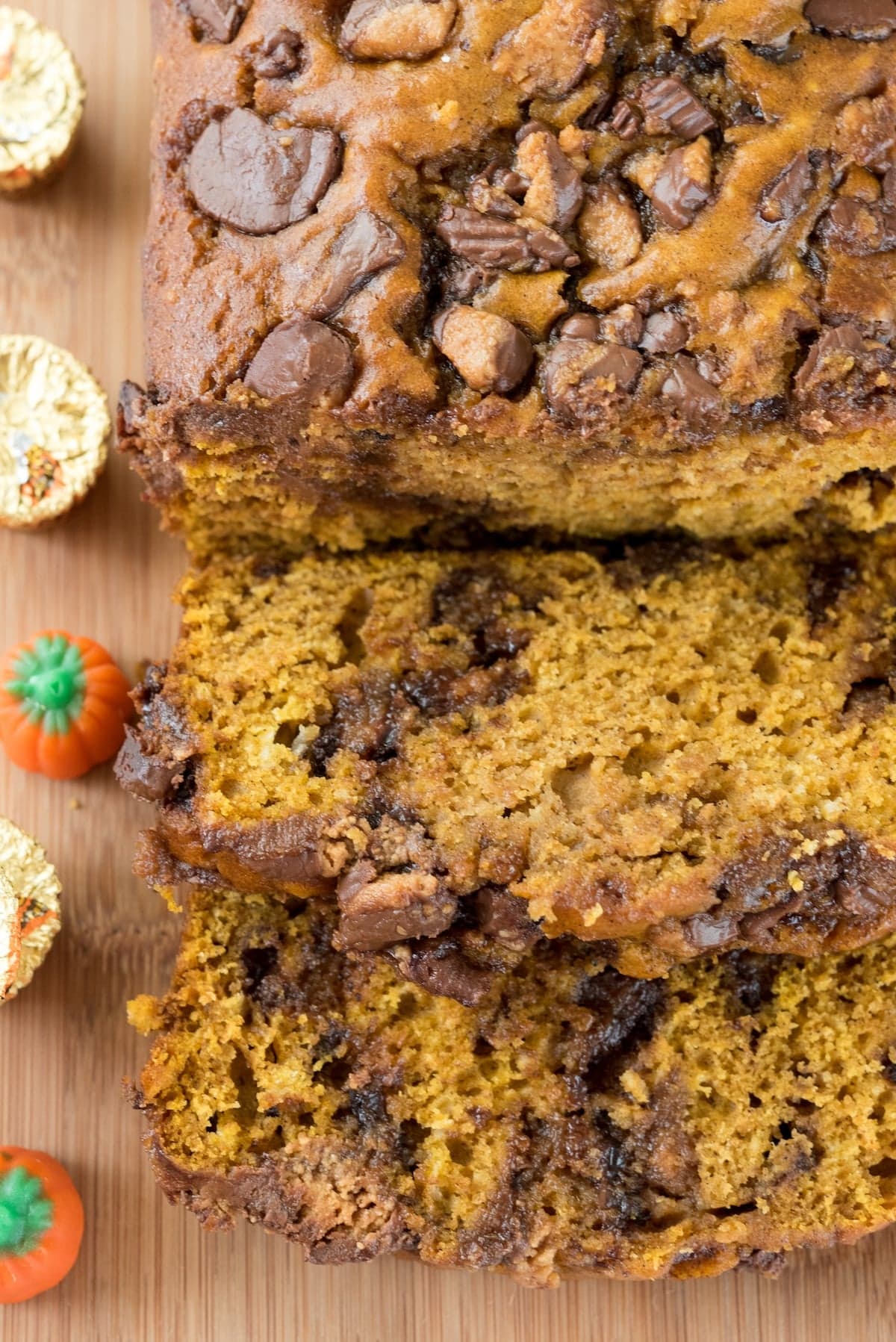 Peanut Butter Cup Pumpkin Bread