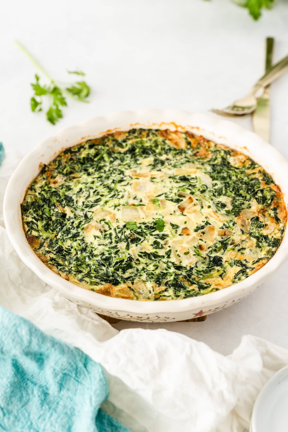 Spinach Crustless Quiche Recipe