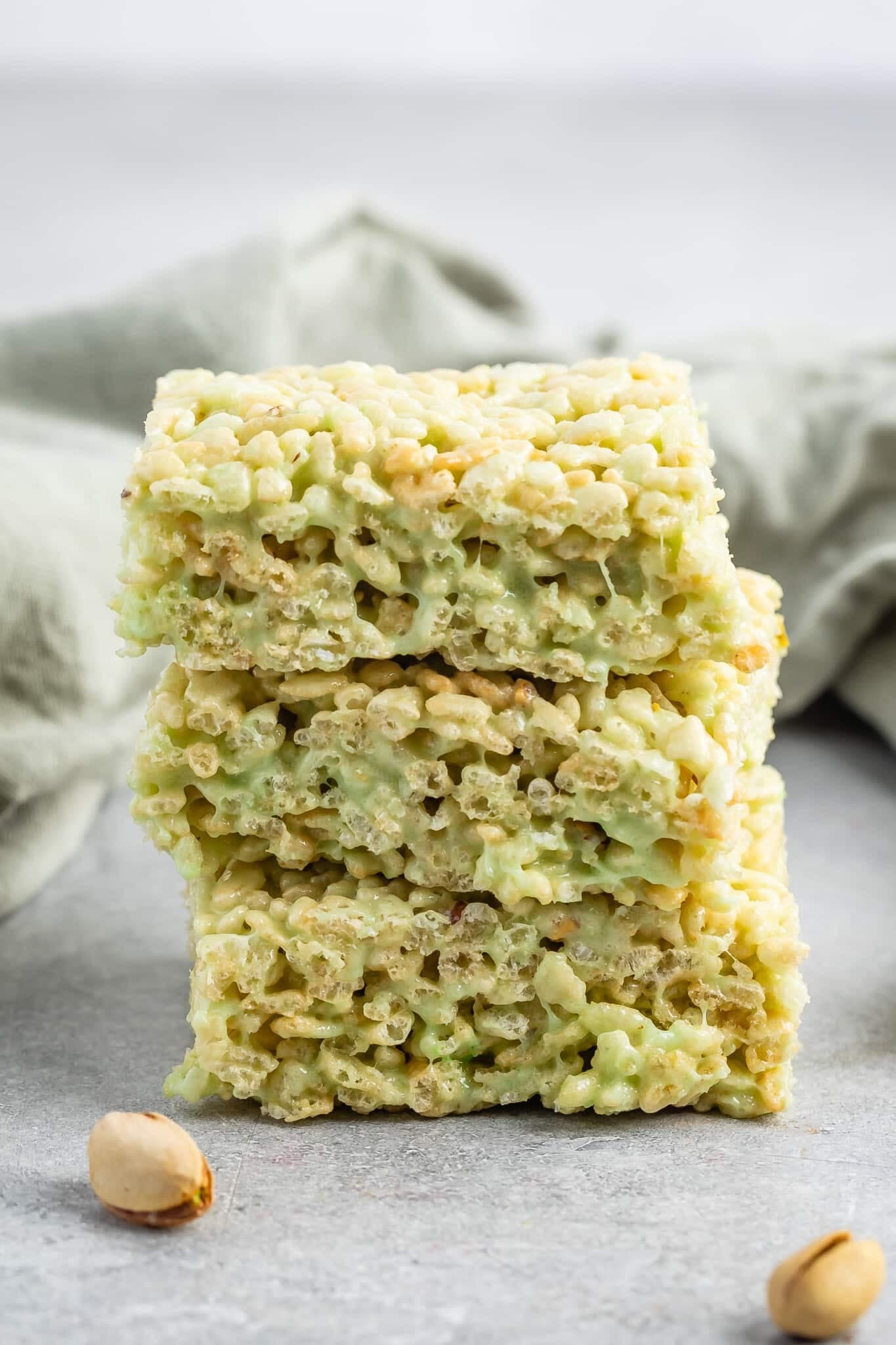 Pistachio Rice Krispie Treats Recipe