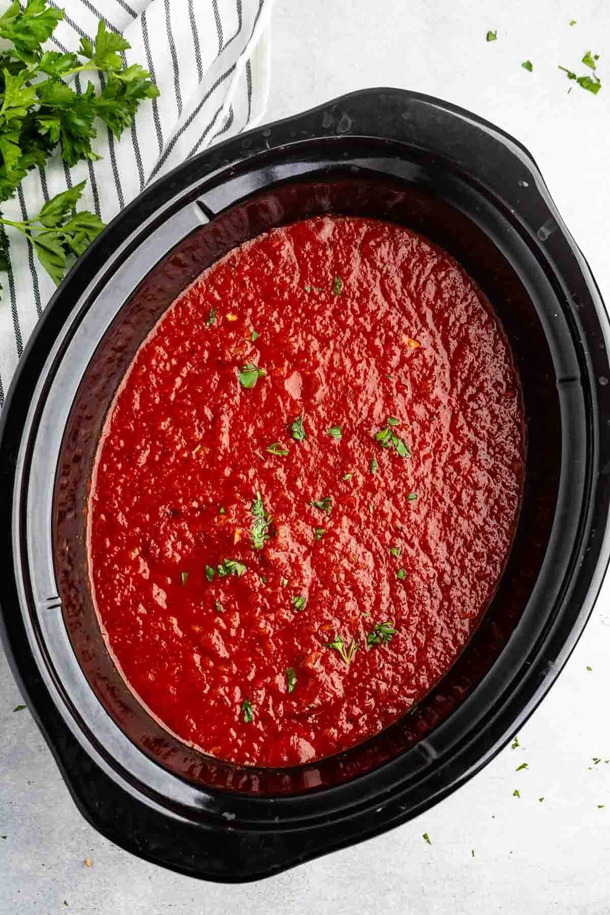 Crockpot Spaghetti Marinara Sauce Recipe