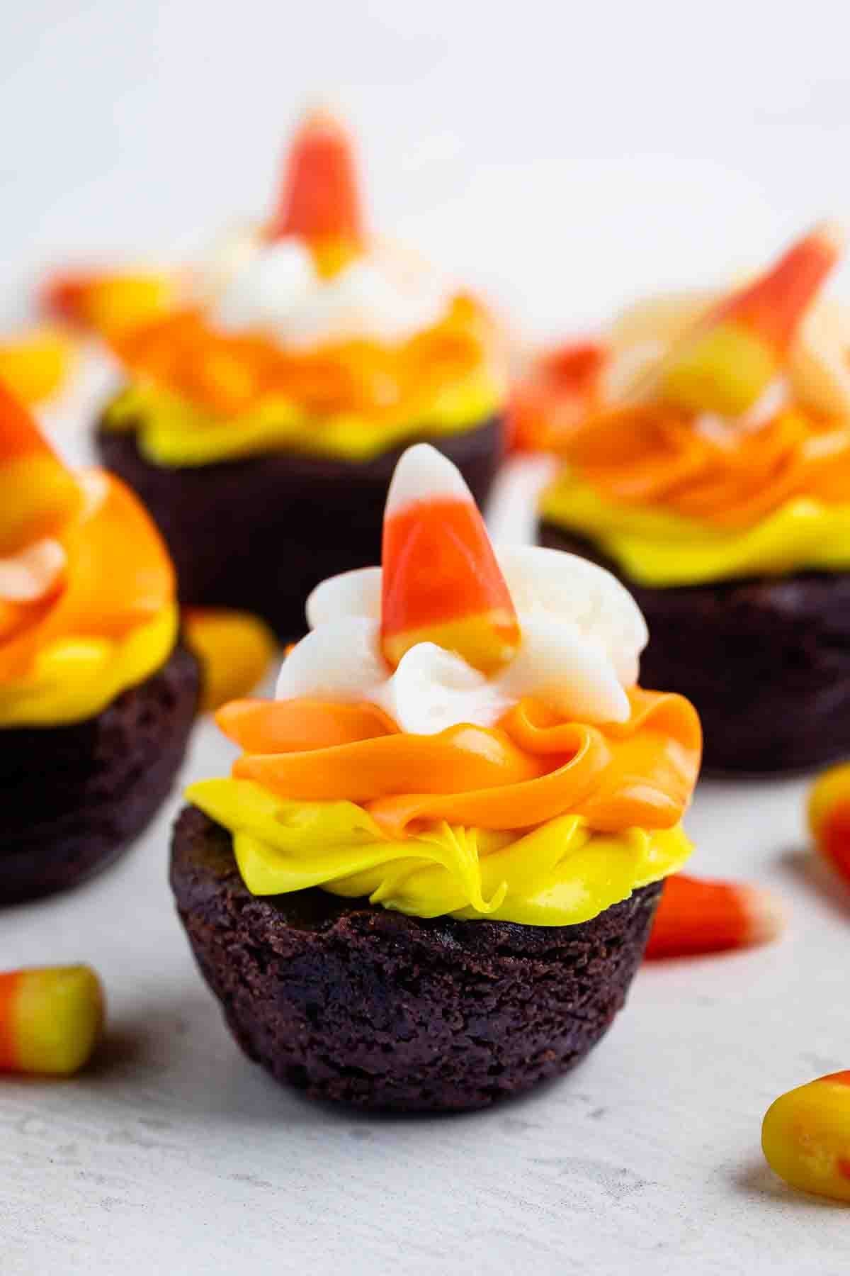Candy Corn Brownie Bites Recipe