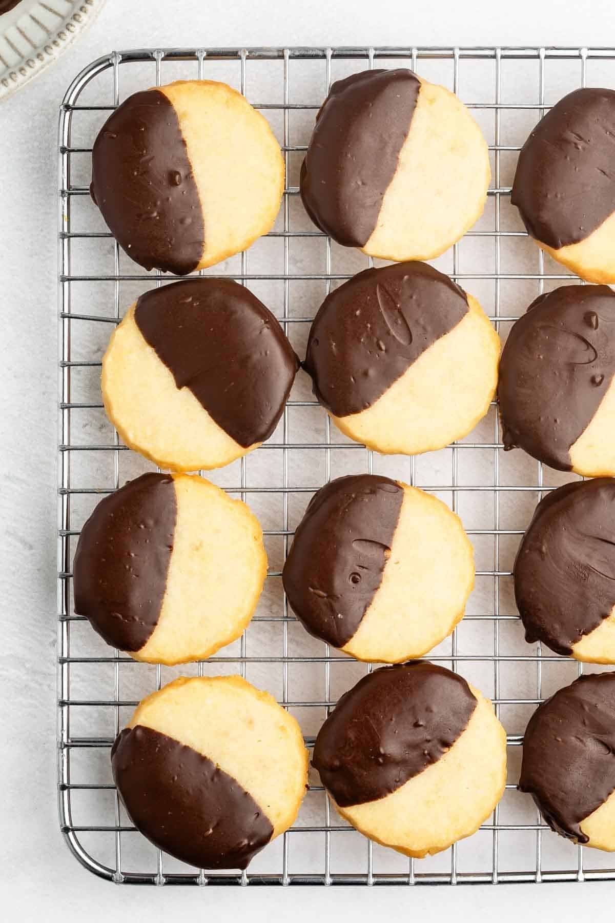 Chocolate Dipped Shortbread Cookies Recipe