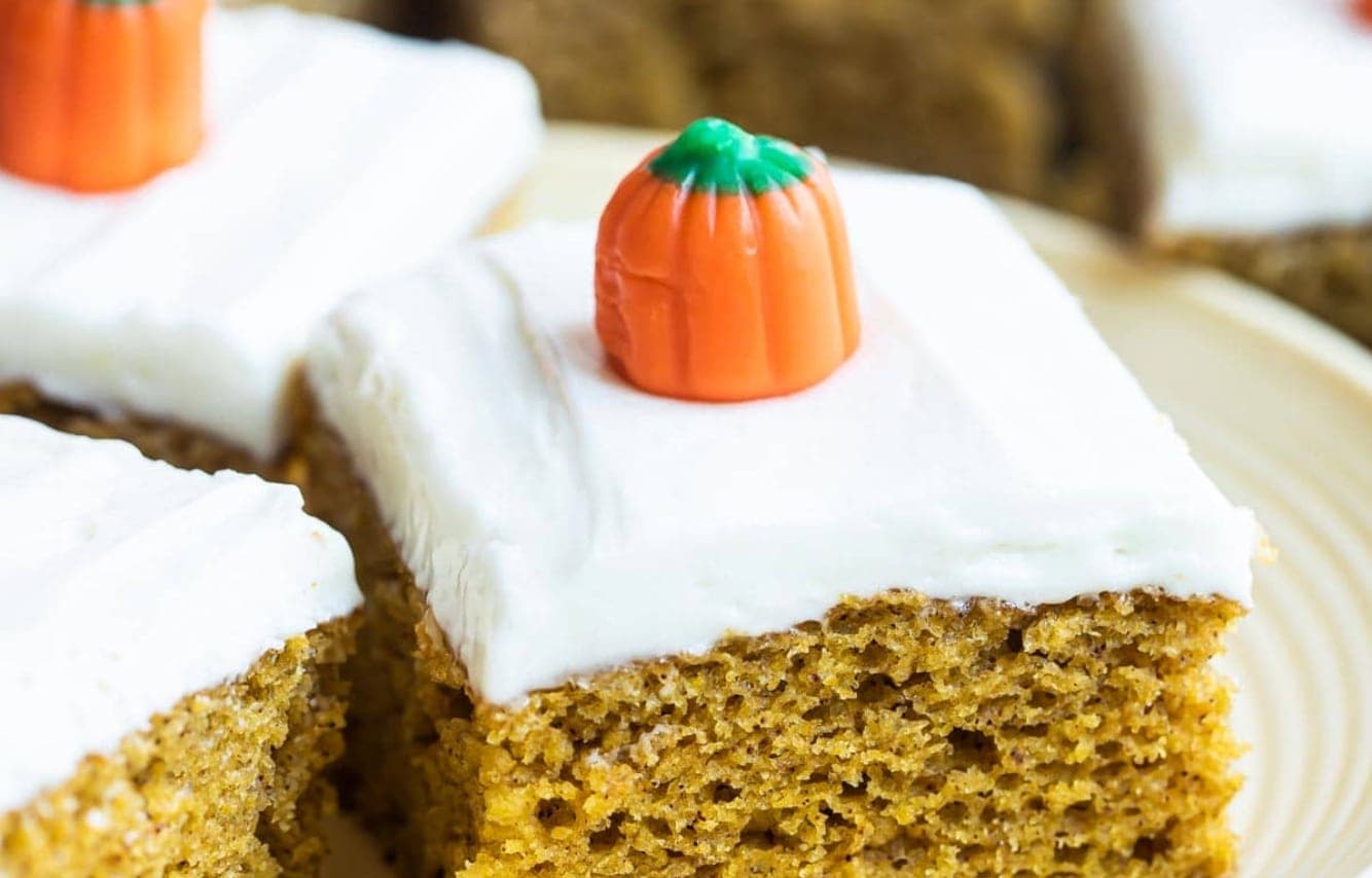 Pumpkin Bars with Cream Cheese Frosting